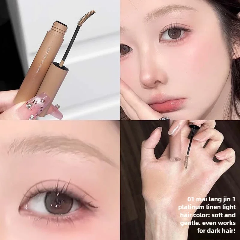 Krem do brwi 3D, długotrwały różowo-brązowy kolor, tusz do brwi, odporny na pot, krem do stylizacji brwi, kosmetyki dla początkujących