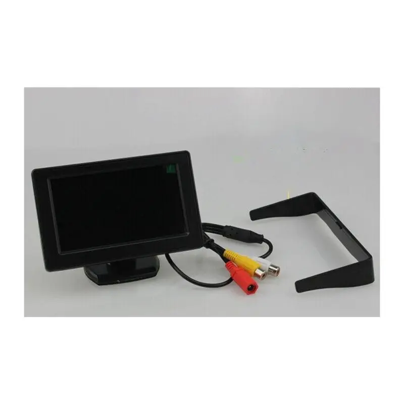 ABAN Moniteur LCD 4,3 pouces pour caméra de recul de voiture, kit de système de stationnement avec vision nocturne étanche
