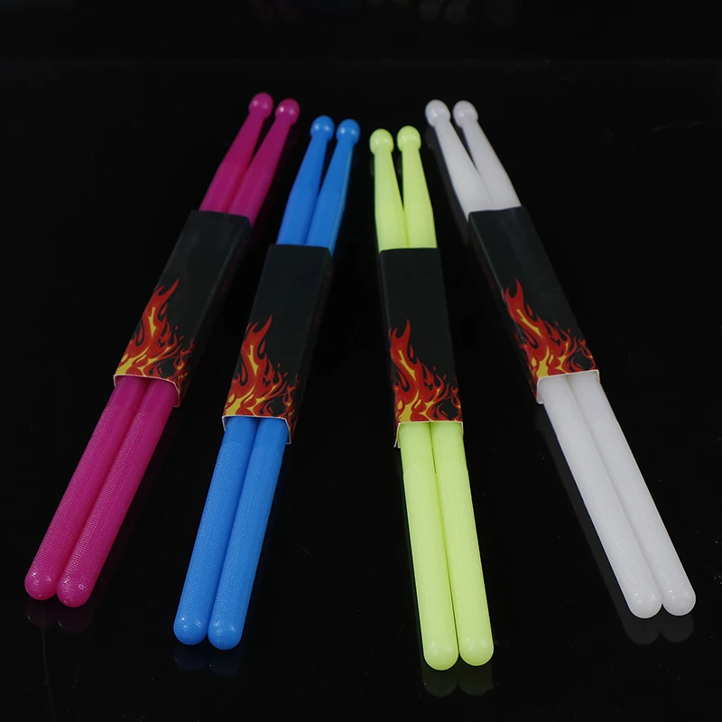 1Pair Luminous Drum Stick Light Up Drum Sticks In The Dark Musical Instruments Stage Performance Fluorescent Drumsticks