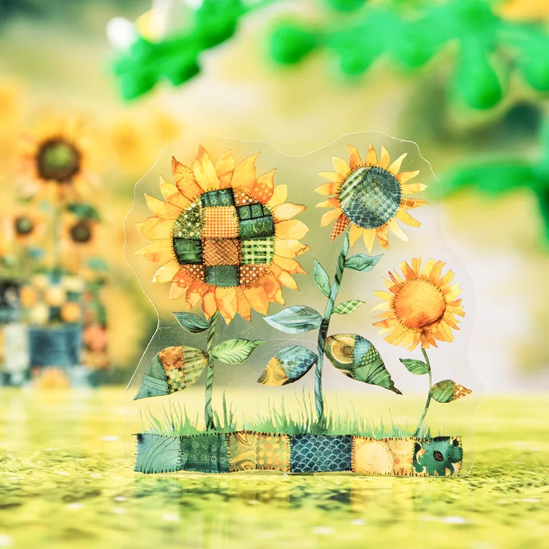 CC New 20Pcs(10*2) Girl Sticker package Patchwork Four Seasons Series Large Size Decorative Stickers for Patchwork Landscaping