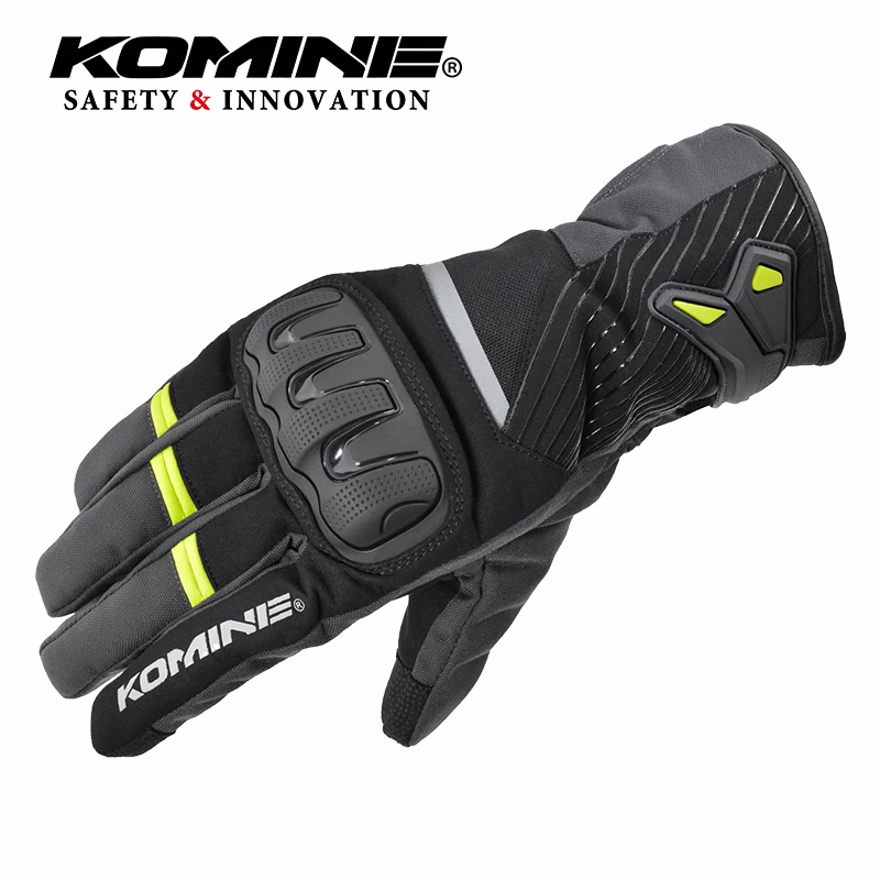 Komine Motorcycle Gloves Men'S Fall/Winter Fleece Waterproof Motorcycle Riding Motorcycle Tour Warm Long Wrist Gk-846