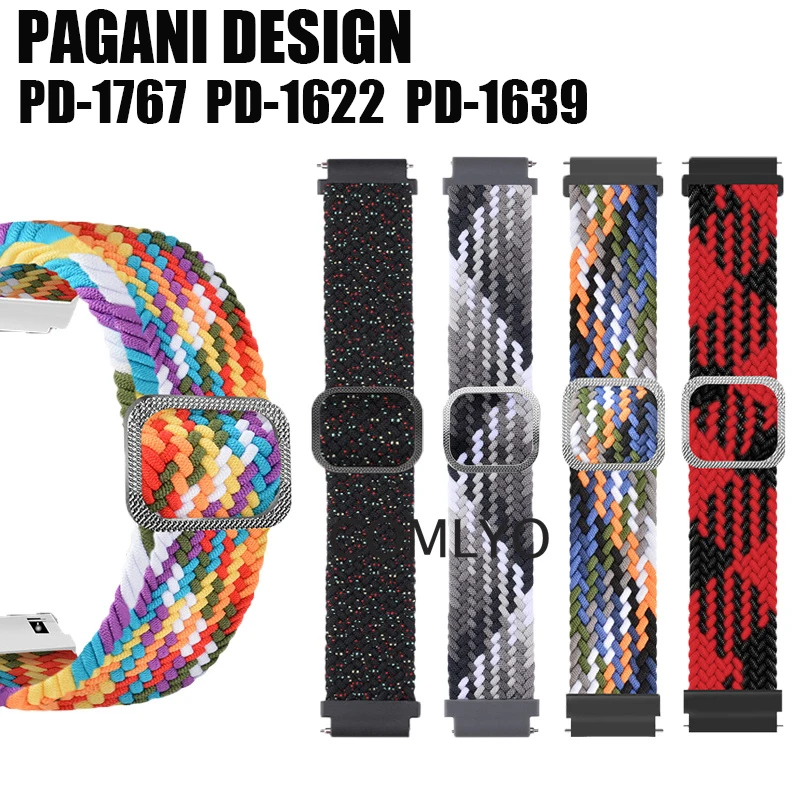 For PAGANI DESIGN Watch PD-1639 PD-1622 PD-1767 Strap Women men watches Band Nylon Belt Adjustable Soft Bracelet 20MM 22mm