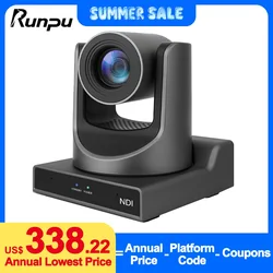 Runpu AI Tracking NDI|HX Ptz Camera 12/20/30x zoom Ptz Conference Camera with SDI HDMI USB output for Church Broadcast POE 1080P