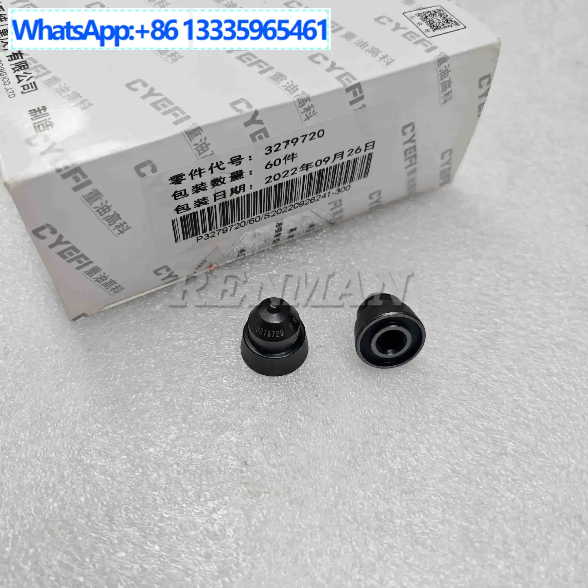 

2Pcs Suitable for CCEC Chongqing Cummins Parts 3279765 Injector Oil Cup 3279720 Injector Conical Cup