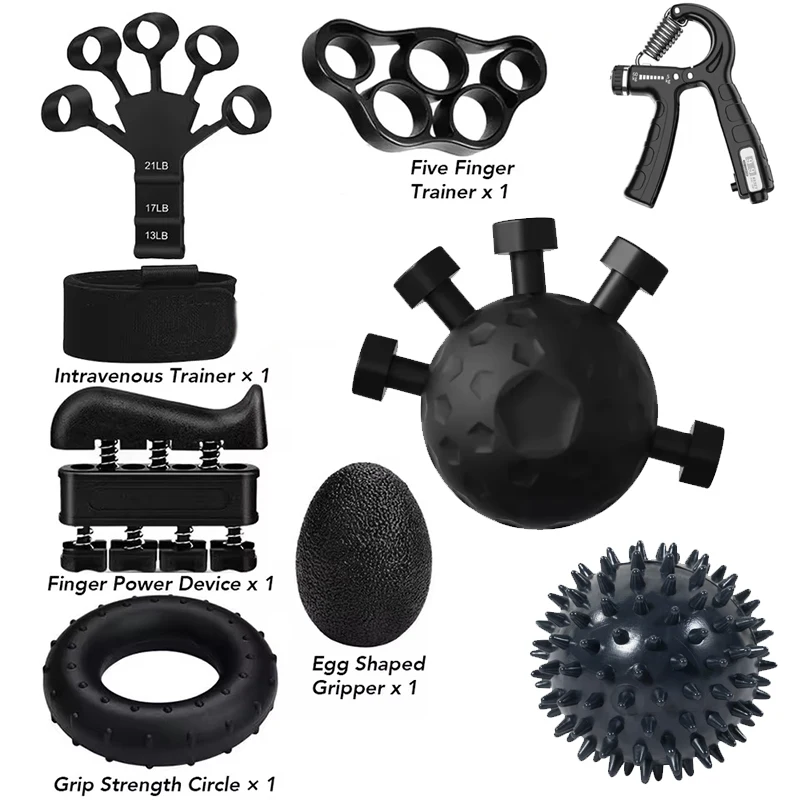 Kits de Agarre para Ejercicios de Fuerza, Equipo de Entrenamiento de Dedos y Agarre para Escaladores, Estirador para Artritis, Rehabilitación y Entrenamiento de Dedos