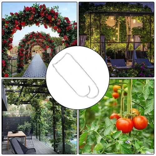 40Pcs Plant Cages Steel Buckle Fixing Clamp Plant Trellis Connecting Buckles Garden Greenhouse Pipe Support for Garden Plants