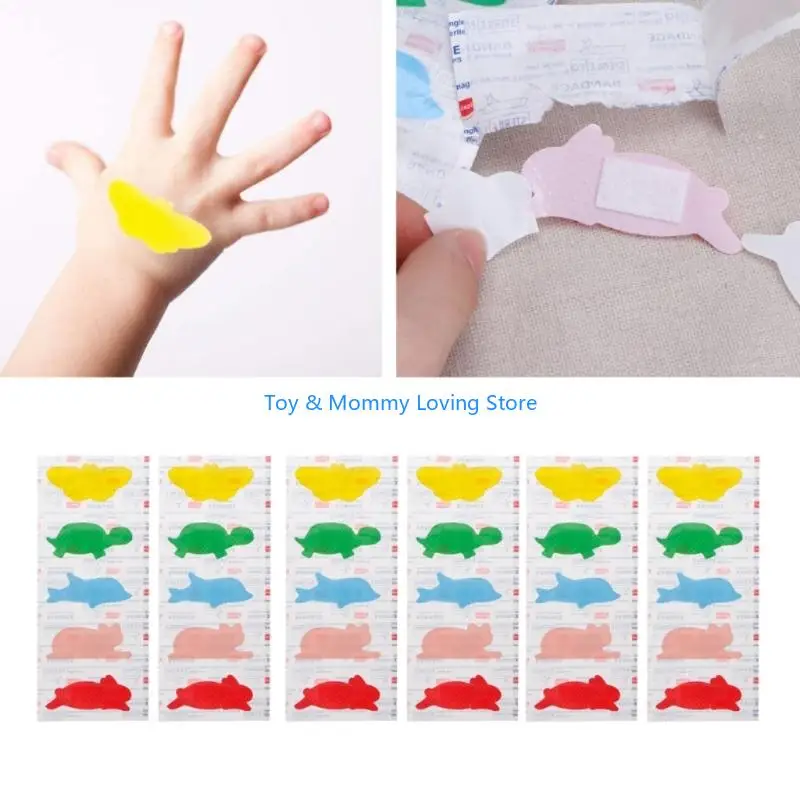

Y1QF 30PCS/Pack Waterproof Cartoon Animal Hemostasis Adhesive Bandages First Aid Emergency For Kids