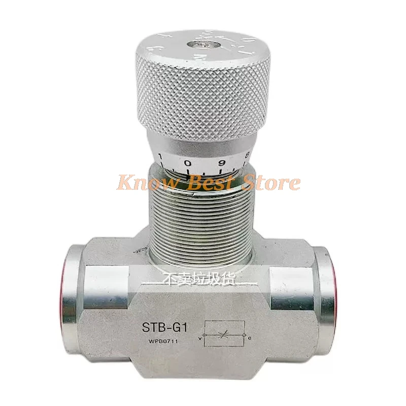 1PCS STB G1/4 G3/8 Bi-Directional Flow Restrictor Hydraulic Valve Carbon Steel Flow Control Valve for Hydraulic