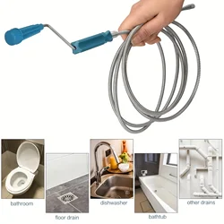 Drain Cleaner Drain Auger Flexible Metal Dredge Auger Plumbing Ultra-long Household Pipe Dredge For Sewer Bathroom Kitchen Sink