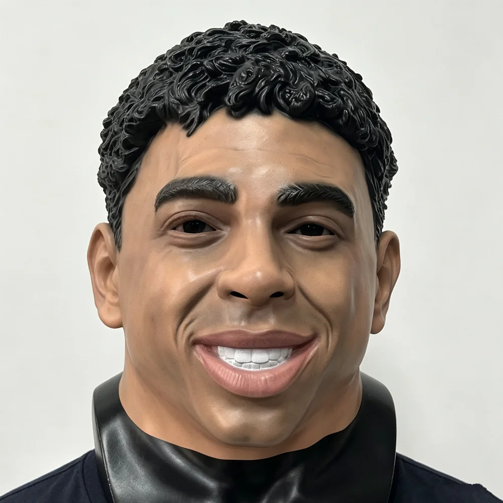 Realistische Latex-Maske mit menschlichem Gesicht, Promi-Maske für Erwachsene, Halloween-Kostüm, lustige Party-Requisiten, Maskerade – Detail 1