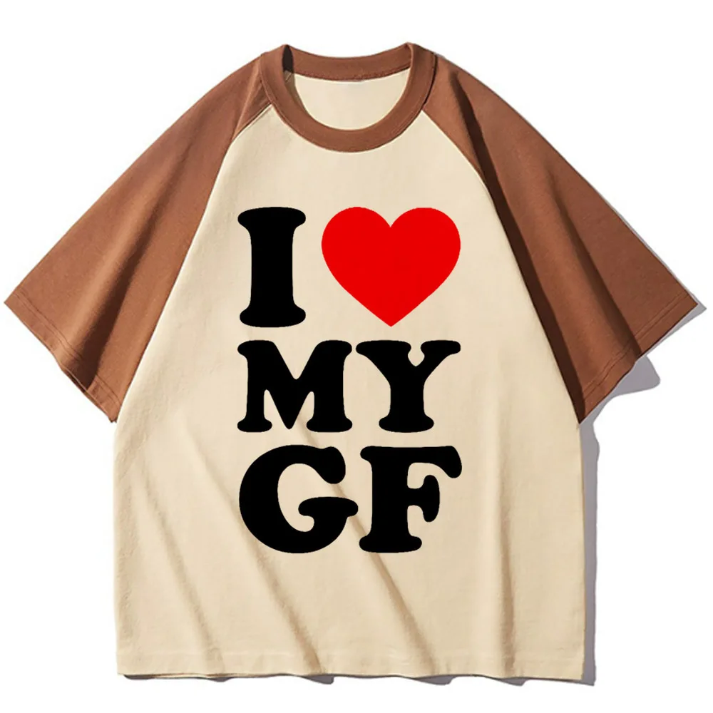 i Love My Girlfriend t-shirts women funny anime harajuku top female streetwear anime clothes