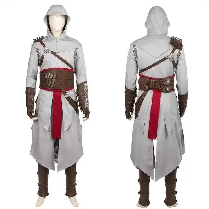 Anime Game Altair Ibn La-Ahad Cosplay Atel Costume Set Shirt Pants Belt For Men Women Custom Made