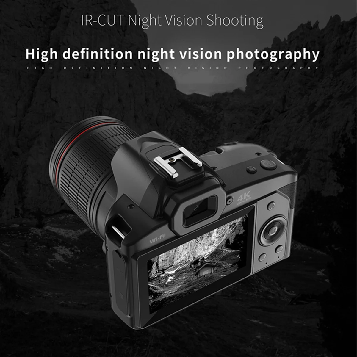 A14M D5 6400 Megapixel HD WiFi Videocamera digitale Videocamera 4K a doppio obiettivo con display Zoom 16X Fotocamera DSLR Nessuna scheda di memoria