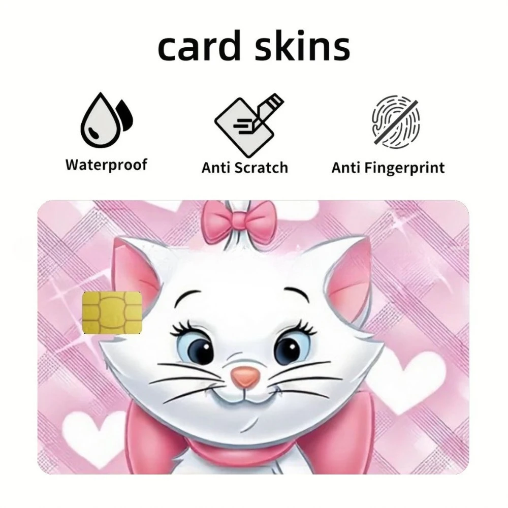 

4Pcs New Mary Cat Sticker For Transportation Key Credit Card Debit Card Card Protector