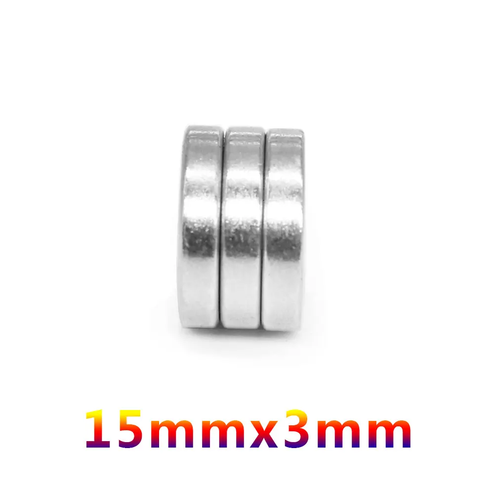 5/10/20/50/100PCS 15x3 Disc Rare Earth Magnet 15mm x 3mm Bulk Round Magnetic Magnet 15x3mm Strong Neodymium Magnets 15*3 mm