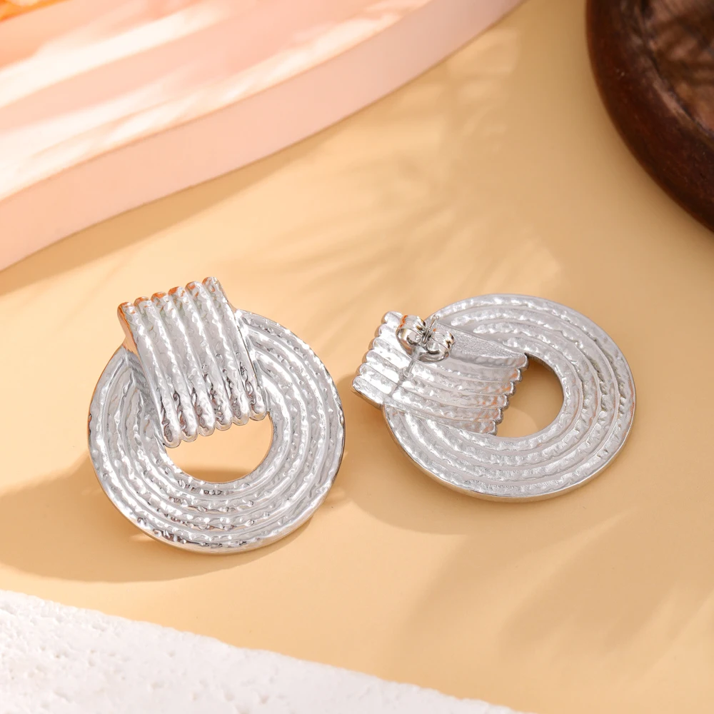 ew irregular high-end stainless steel earrings for women, fashionable and exquisite accessories, birthday party gifts