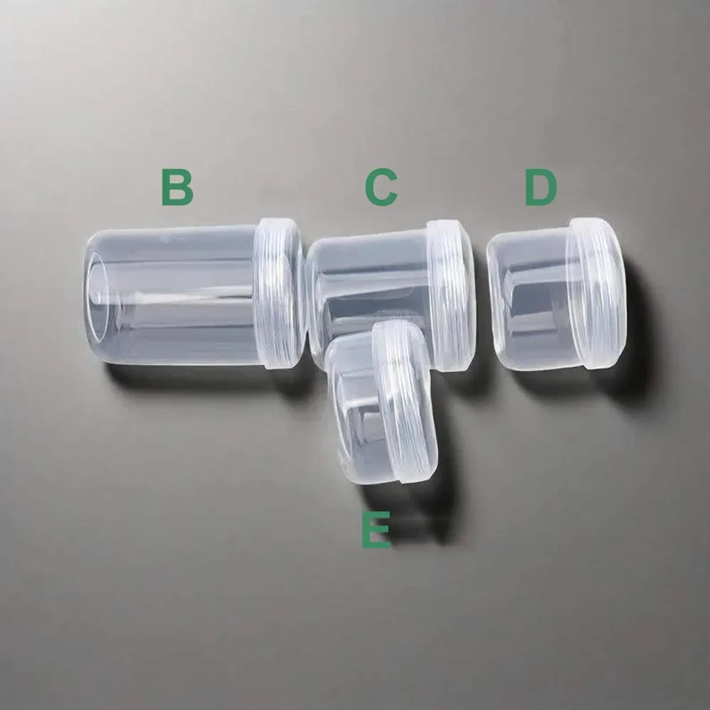 4‑50Pcs Clear Round Screw Lid PP Plastic Mini Storage Box Sub Packaging Bottle Pill Jewelry Small Parts Organizer