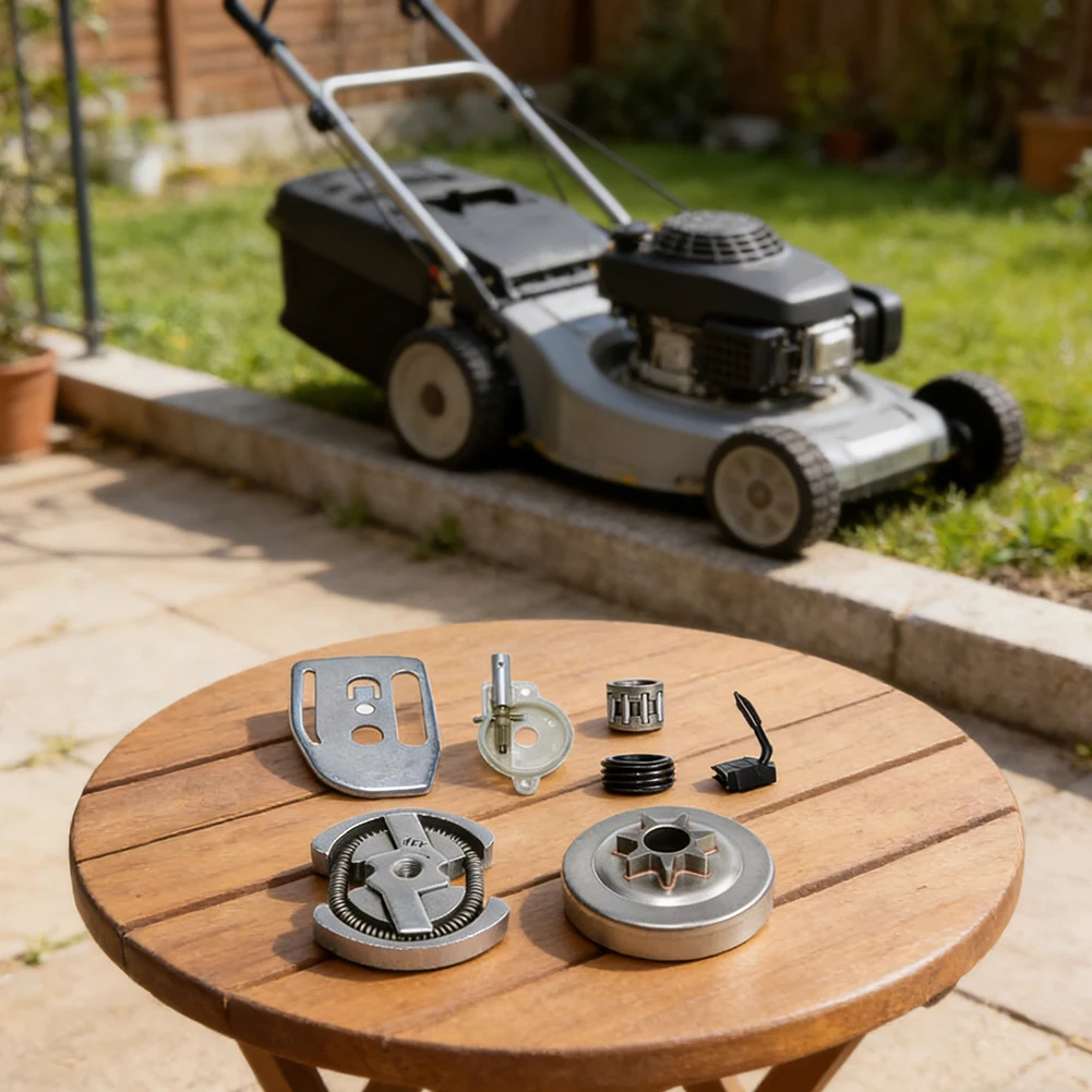 

Комплект для замены подшипников и сцепления для ремонта бензопилы, как показано на фото, 7-предметный набор, OEM 530014949, замена OEM 530069342