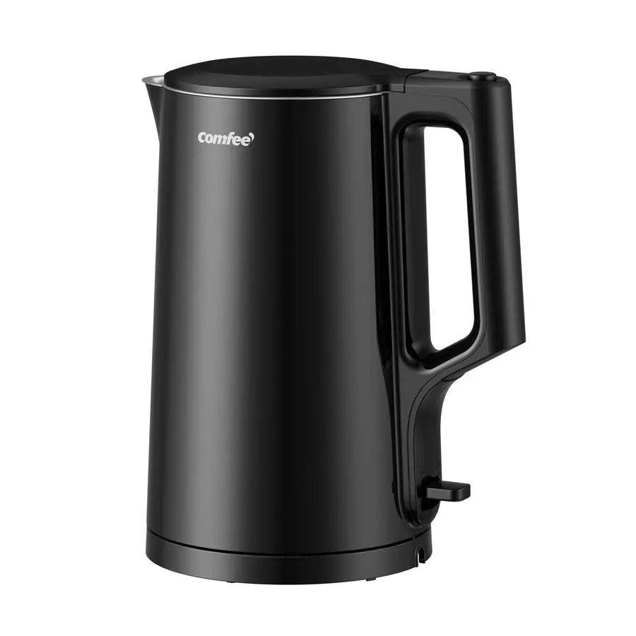 

1.7L Double Wall Electric Tea Kettle and Kettle Water Boiler, 100 Stainless Steel Interior amp Lid amp Spout, TwoLevel Wide Open