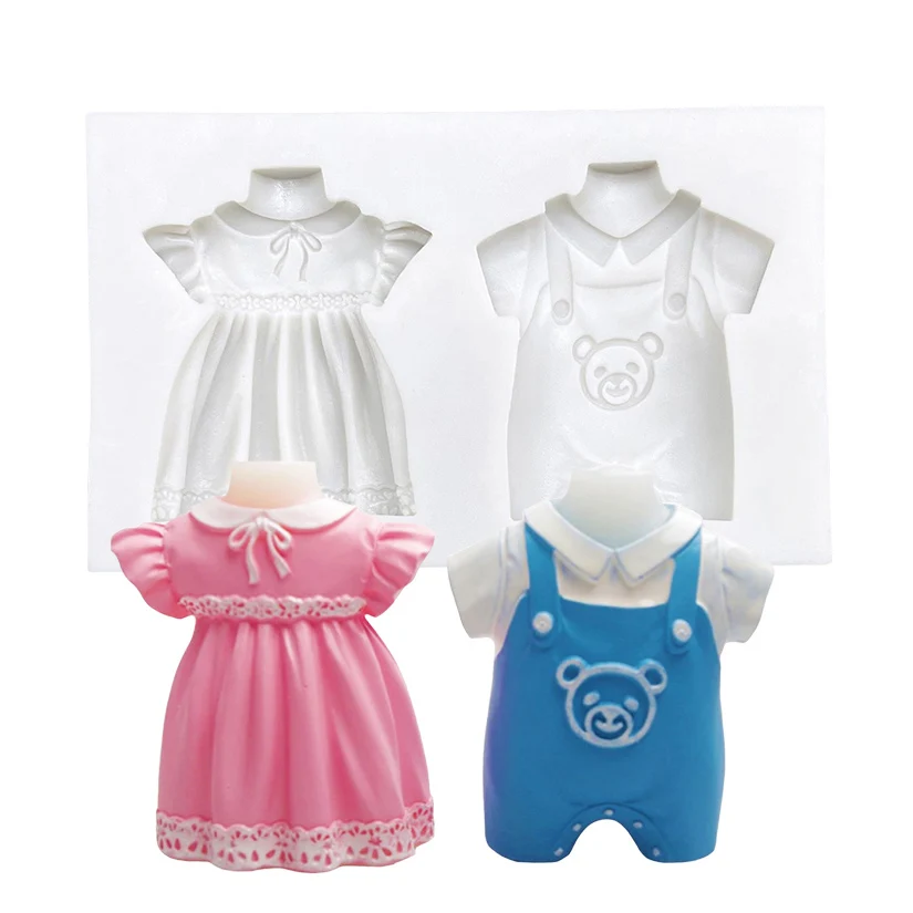 Baby Clothe Skirt Silicone Mold Sugarcraft Cupcake Baking Mold Fondant Cake Decorating Tools