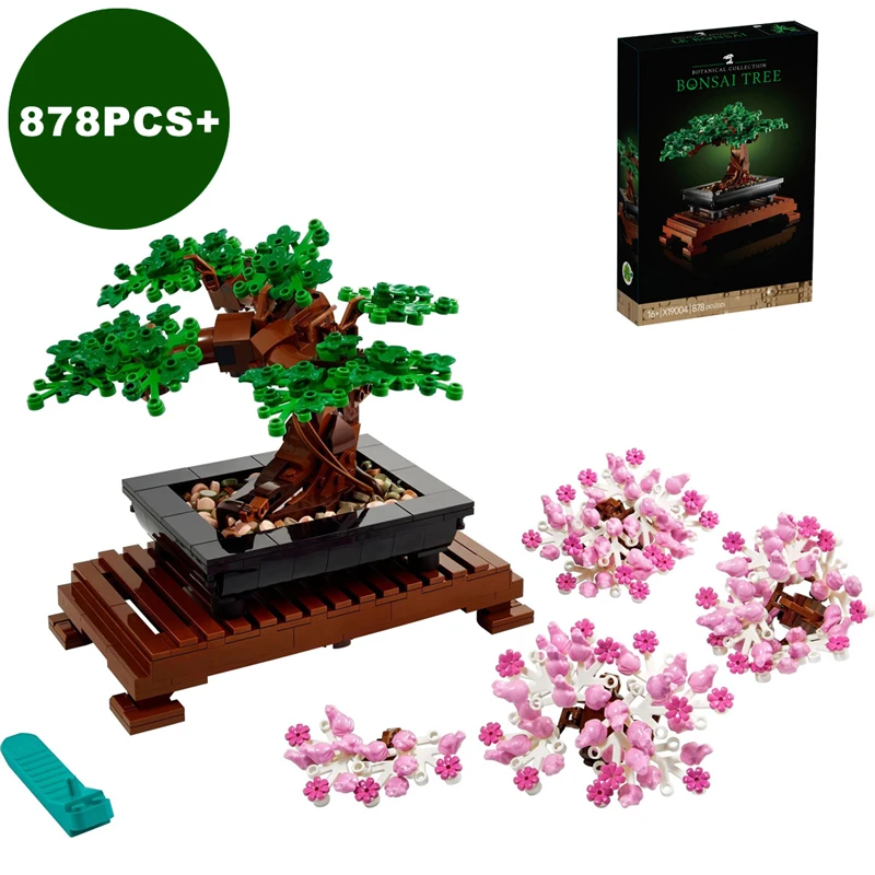 Creative Fit 10281 Bonsai Tree Flower Bouquet Building Blocks Model Diy Decor Immortal Plant Potted Bricks Toys for Kids Gifts