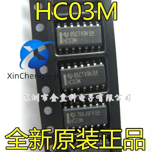 

20pcs original new HC03M SN74HC03M logic circuit IV 2 input NAND gate SOP-14
