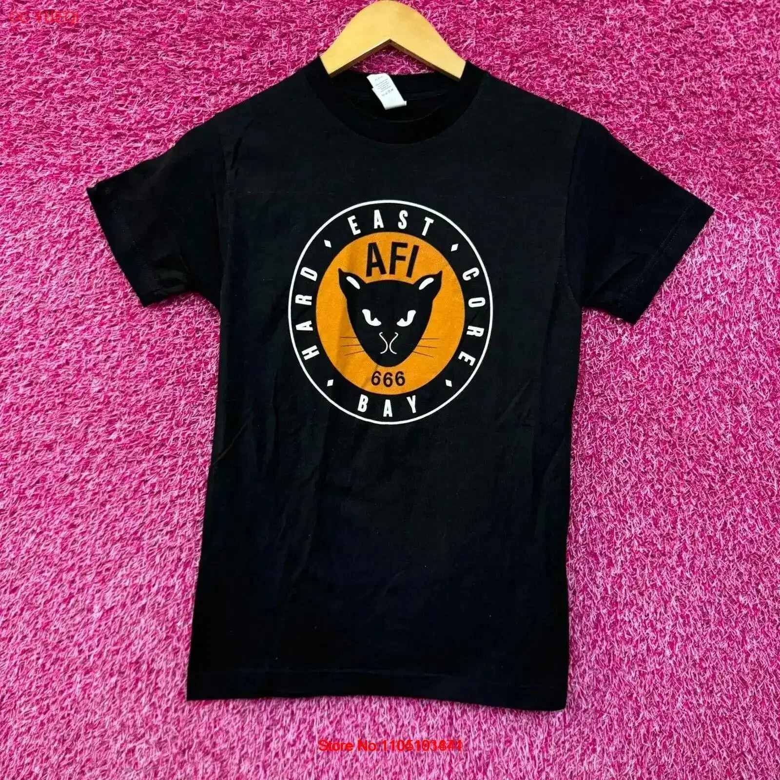 

AFI Cat logo T shirt size X Small vintage Washed Stylish Unisex Versatile Soft homme fashion Comfortable streetwear graphic