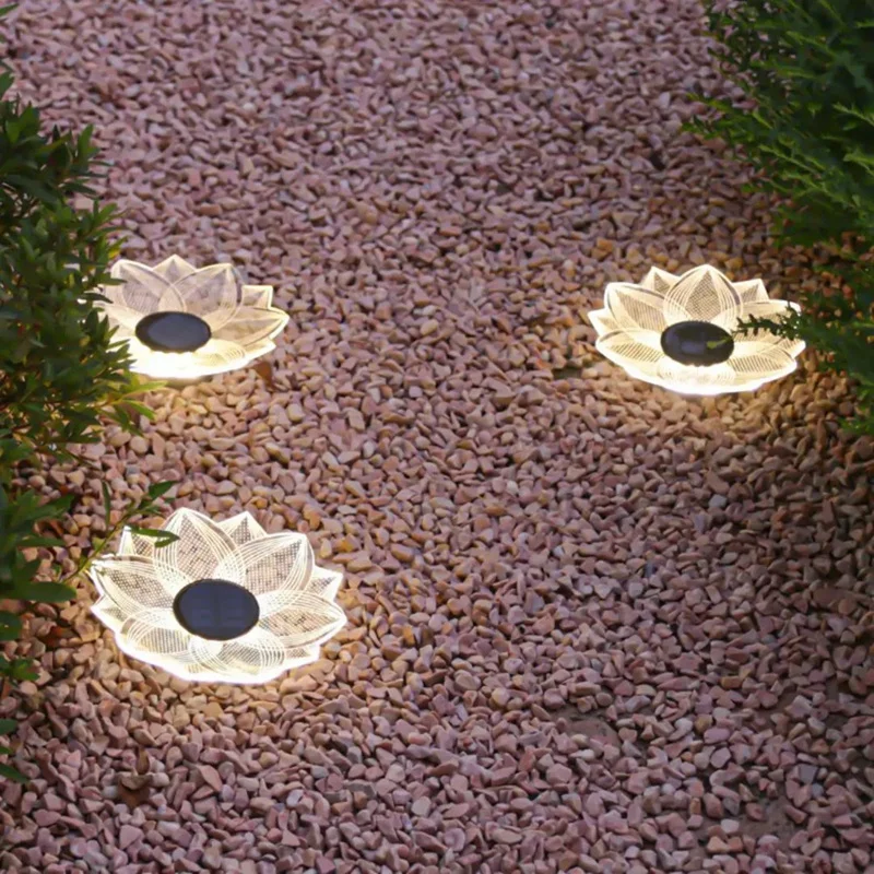 4 pçs solar acrílico jardim enterrado luz ao ar livre jardim luz à prova dwaterproof água luminosa decoração da parede luz de lavagem, durável c
