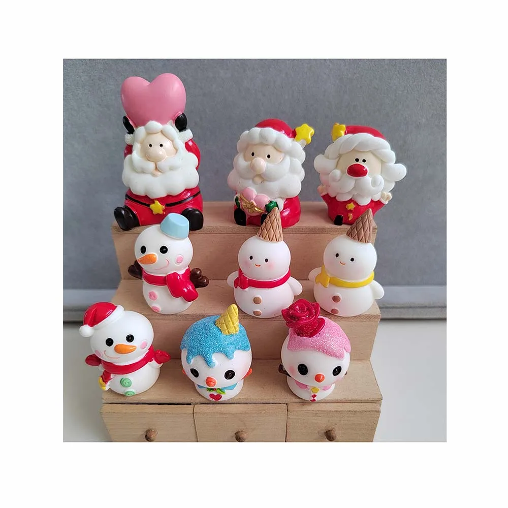 

Christmas Snowman Santa Ornaments Decorations Fairy Decor Home Decoration Miniature Doll house Craft DIY Accessories