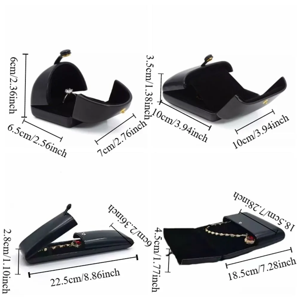 بو الجلود مجوهرات التعبئة حقيبة خواتم قلادة سوار أقراط أقراط حقيبة للتخزين سعة كبيرة المنظم حامل المجوهرات