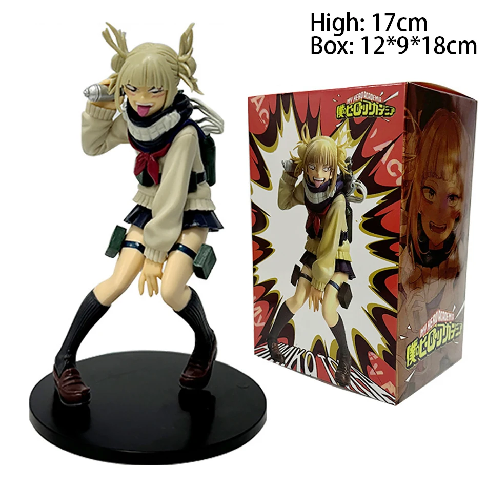My Hero Academia Anime Character Peripheral Himiko Toga Cute Uniform Battle Version Figure Desktop Ornaments Model Toy Gift