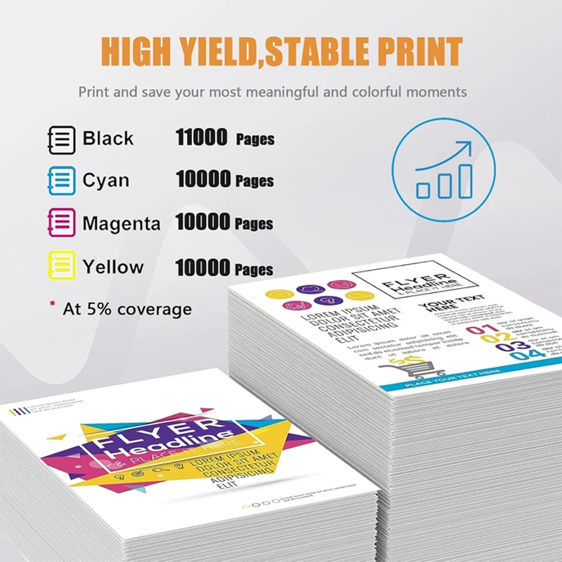 خرطوشة حبر 981 981Y 981XL 981A مُعاد تصنيعها لحبر الطابعة HP PageWide 556xh dn 586dn/f/z E58650dn E55650 552dw/dn 577dw