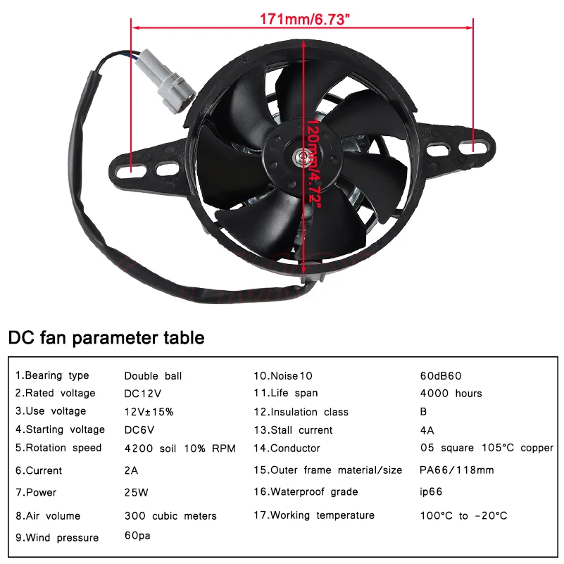 High Revolving Speeds Oil Cooler Electric Radiators Cooling Fan For 150cc 200cc 250cc Chinese ATV Quad Go Kart Buggy Motorcycle