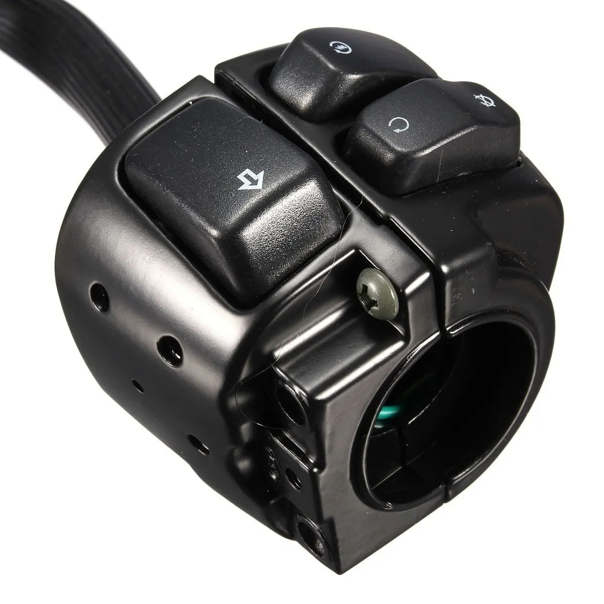 1 Pair Motorcycle Handlebar Control Lights Switch (25Mm) With Wiring Harness For