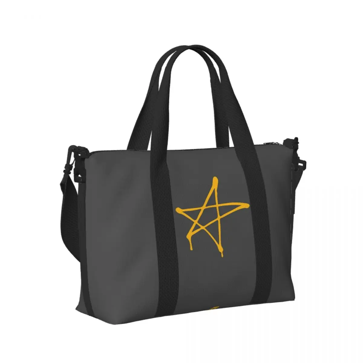 

Custom Avril Lavigne Star Beach Travel Bag Large Capacity Tote Bags for Gym Yoga Women Shopping Duffle Shoulder Bag