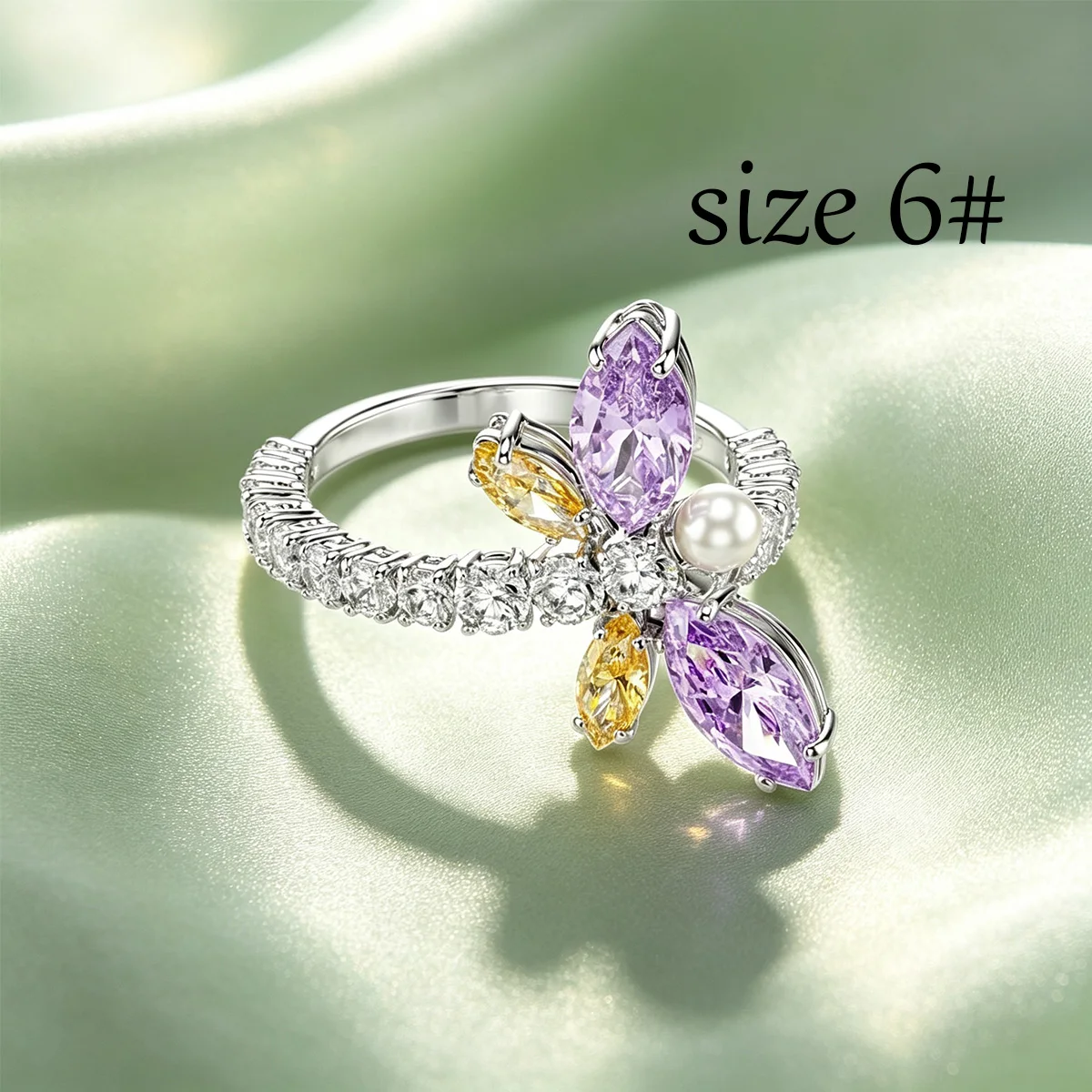 Women's Exquisite Multicolor Butterfly Floral Jewelry Set