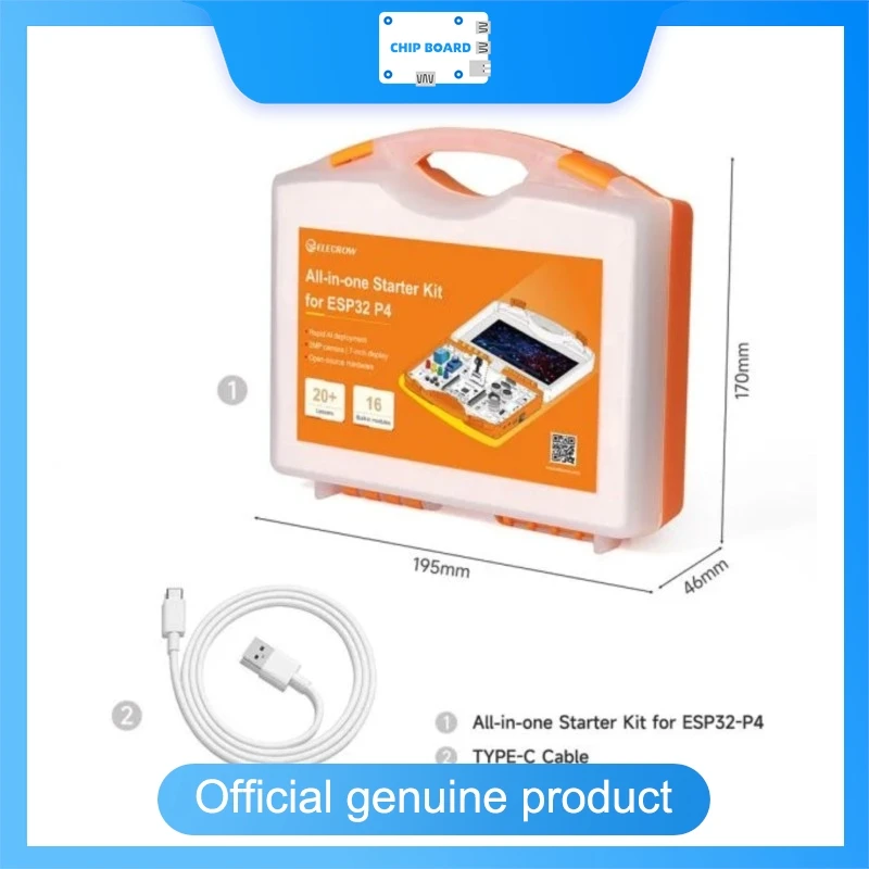 

All-in-one Starter Kit for ESP32-P4 with Common Board design, 16 Modules and AI Lessons