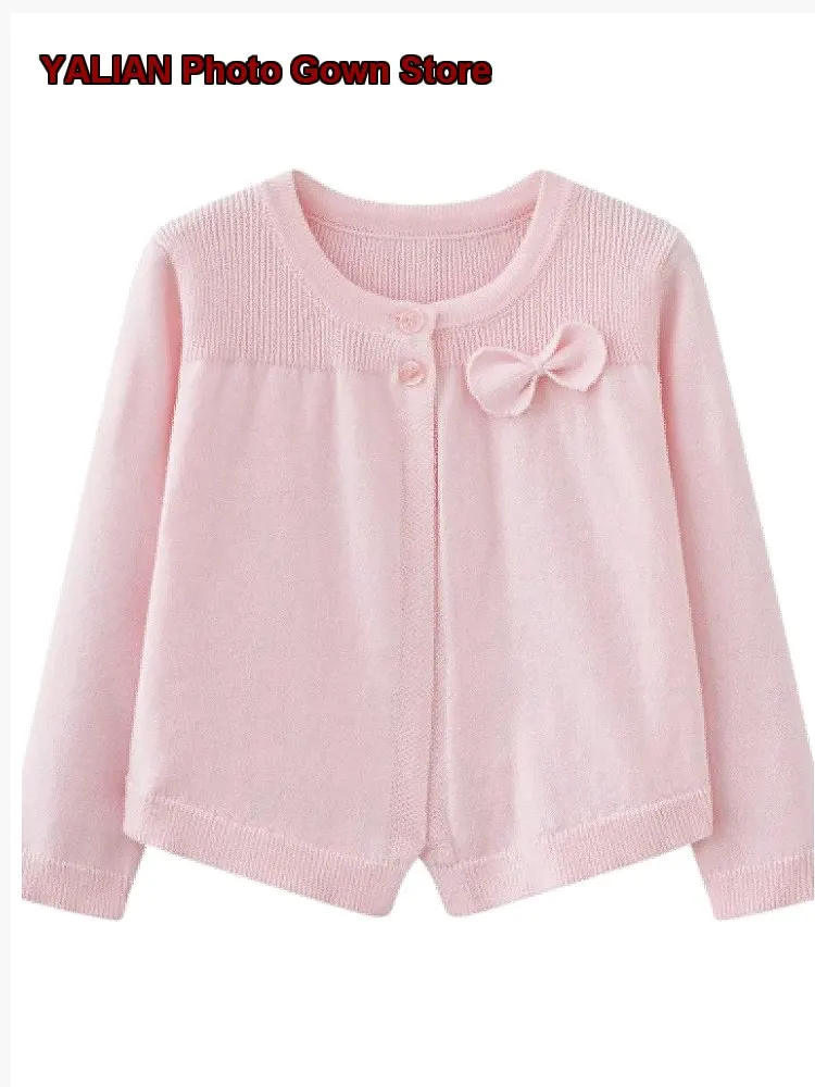 Infant Girl Lightweight Cotton Knit Dress Elegant Cape Jacket for Spring Autumn Girls