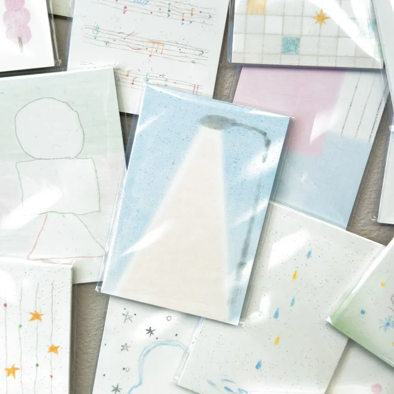 

20Pcs/bag Minimalist Illustration Style Color Inner Page for A7 Binder Journal Notebook Pastel Scrapbooking DIY Decorative Paper