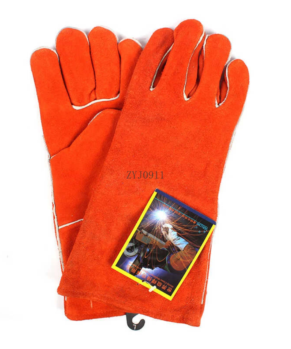*10-0100 Schweißhandschuhe „Rost Orange“ mit schrägem Daumen * 1 Paar Orange M