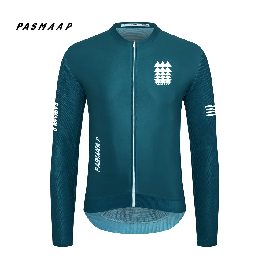 PASMAAP-Cycling Jersey for Men, Long Sleeve, Pro Team, MTB, Road Bike Clothing, Breathable Bicycle Shirts, 2022