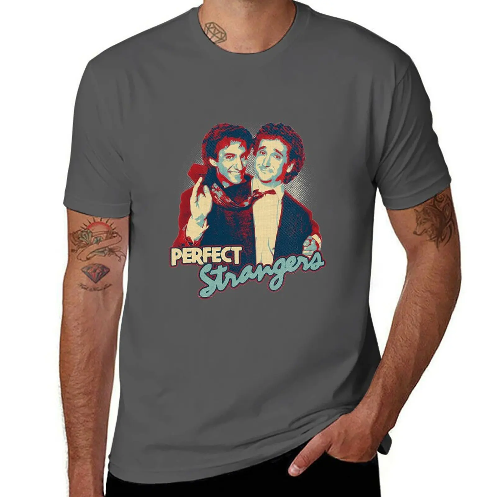 Perfect Strangers T-Shirt Plus Size Workout Short Sleeve Top