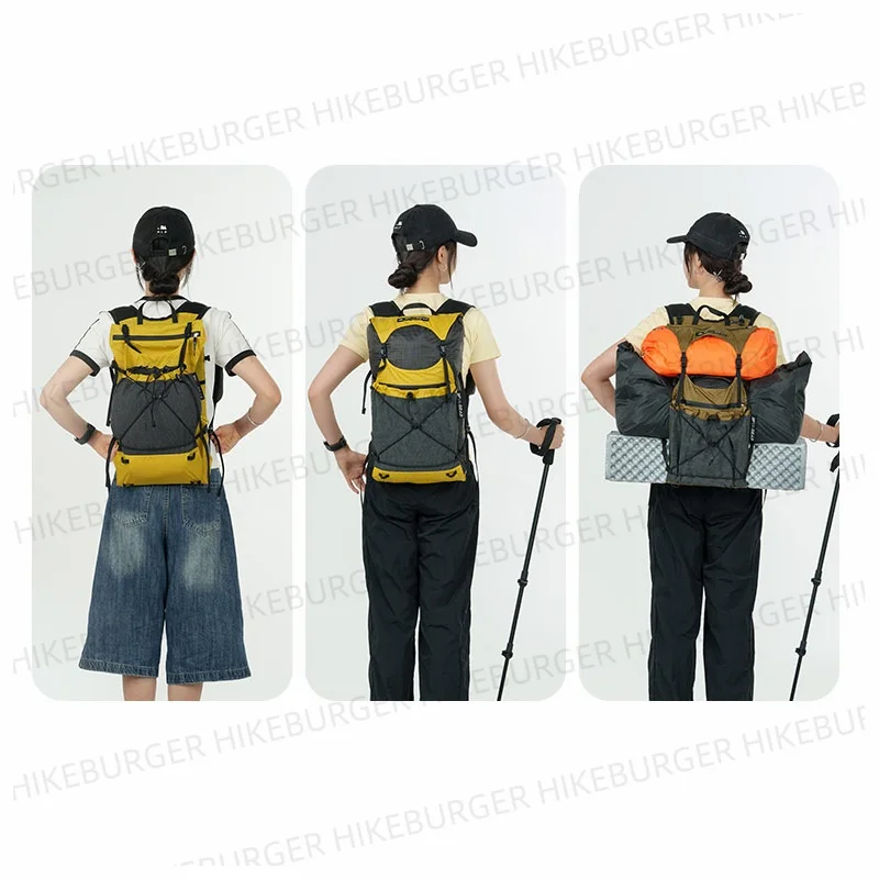 3F UL GEAR Freedom 25L External Frame Backpack Ultralight Expandable Hiking Backpack for Backpacking Camping Lightweight