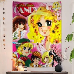 Candy Candy Anime Hippie arazzi da appendere alla parete per soggiorno Home Dorm Decor Art Home Decor