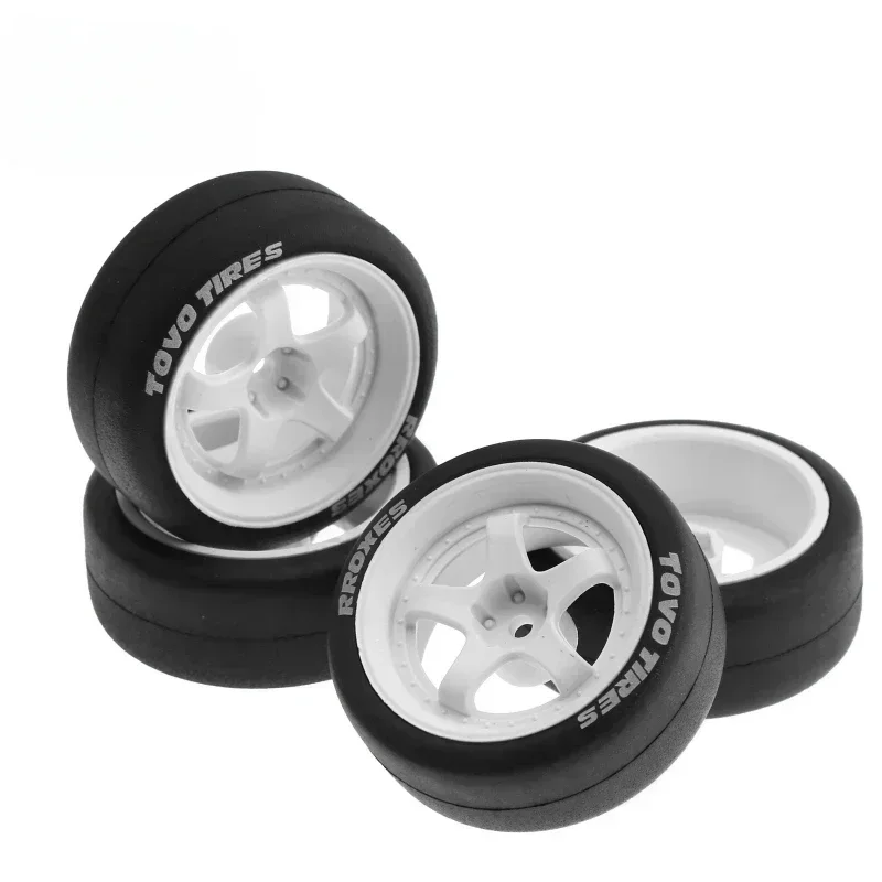 4 pezzi di gomma ruota per 1/10 HSP Tamiya XV01 XV02 TT02 PTG-2 RC Rally Racing Car parti di aggiornamento accessori