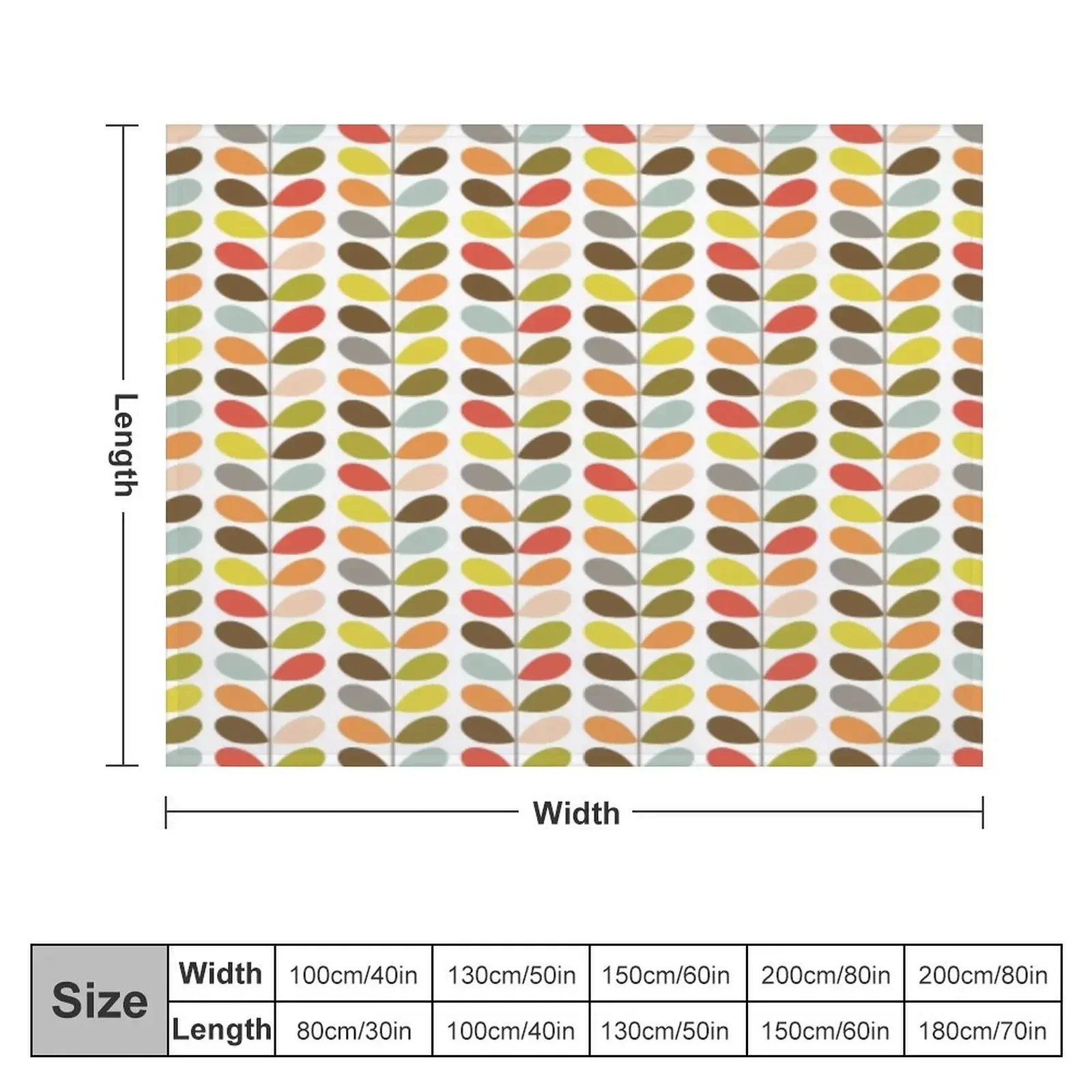 orla kiely multi stem,kiely pattern, orla kiely design,colorful multi stem Throw Blanket Polar Soft Thermals For Travel Blankets