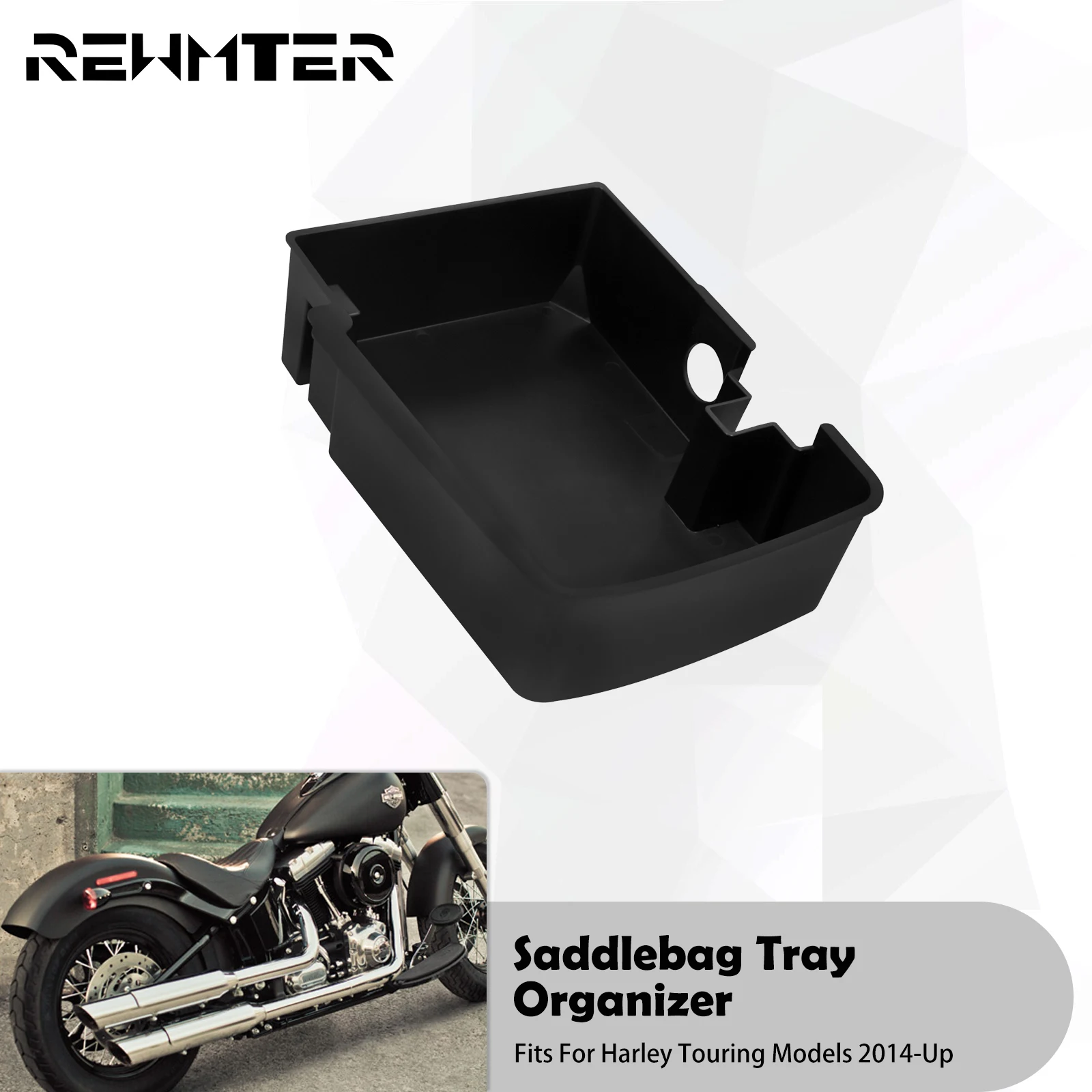 

Motorcycle Hard Saddlebag Organizer Tray Top Shelf Storage Box Left Right Side For Harley Touring Electra Street Glide 2014-2023