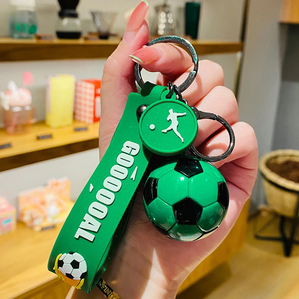 Acrylic Football Keychain Car Backpack Sports Men Football Lover Keyring Birthday Jewelry Gift