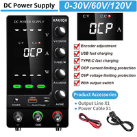 KUAIQU Switching Bench Power Supply Adjustable 30V 5A 10A 60V 120V Optional OCP OVP Variable DC Power Supply Voltage Regulator