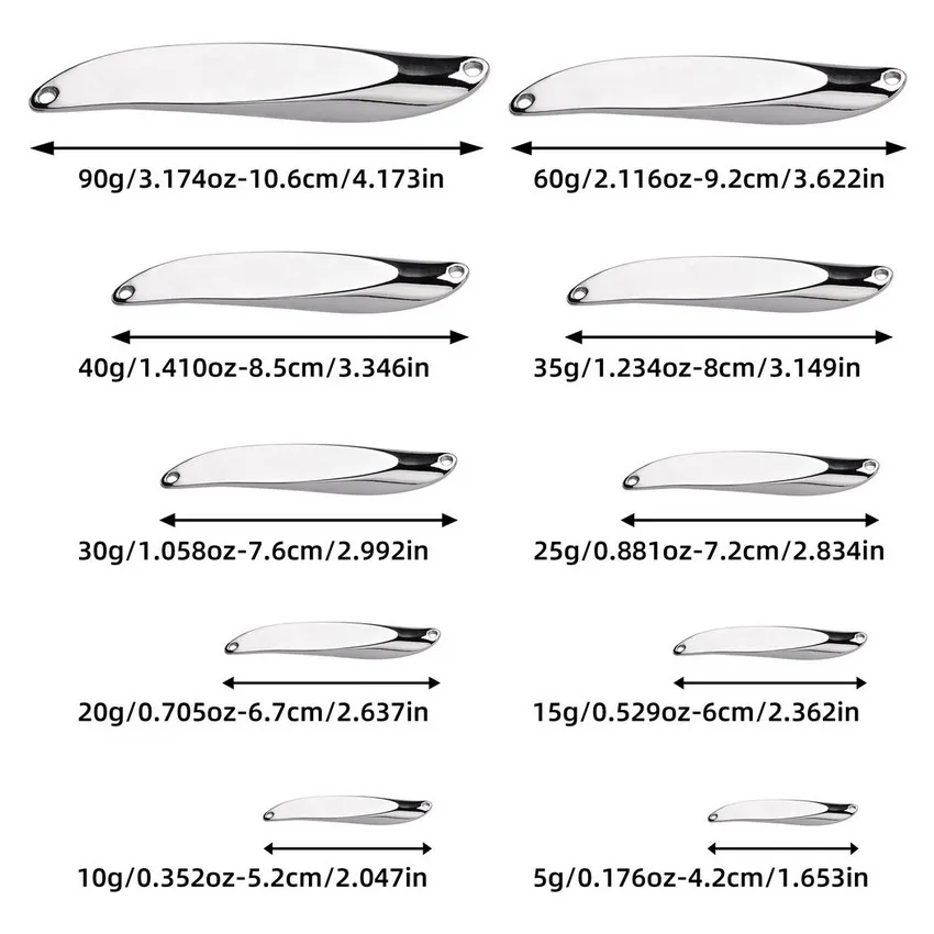 10/20PCS Metal Jig Spoon Fishing Lure Set 10g 15g 25g 40g 60g Wobbler Kit Pike Spoon Bait Fishing Tackle Pesca Isca Artificial